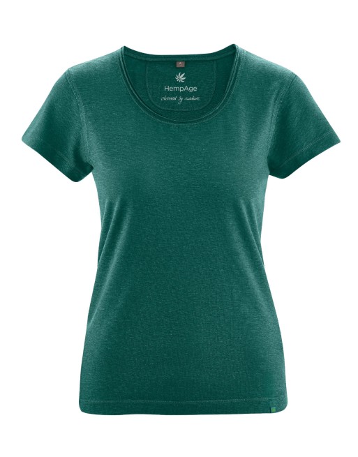 Luftiges T-Shirt Hanf/Biobaumwolle Normal Fit - spruce [2210b20f4f45ba0b0680c0066a731d99]