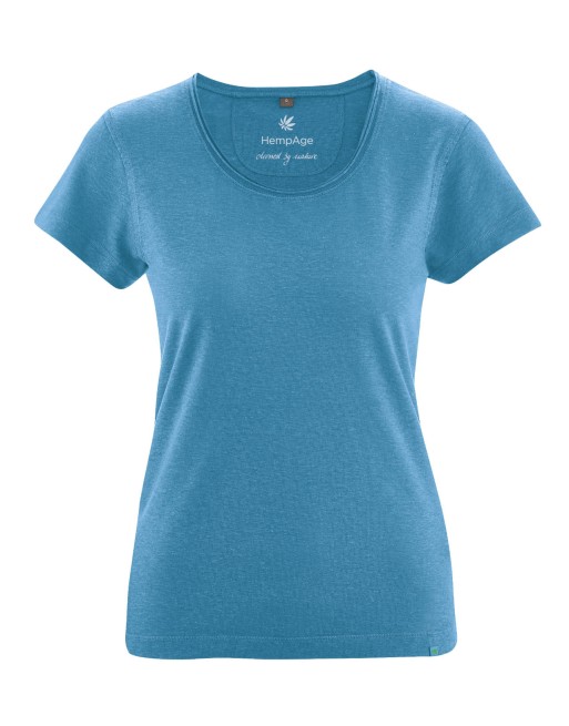 Luftiges T-Shirt Hanf/Biobaumwolle Normal Fit - atlantic [4f286a18c60545463e736c416fce7801]