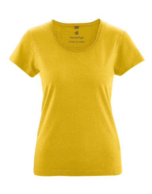 Luftiges T-Shirt Hanf/Biobaumwolle Normal Fit - curry [a413fd3010e56eecb6869d4111a1d924]