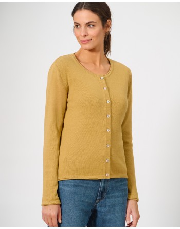 Gestrickter Cardigan recycled Hanf/Biobaumwolle Damen - Normal Fit - purple [0e298ac60462b138c770ecbfe7fb0151]