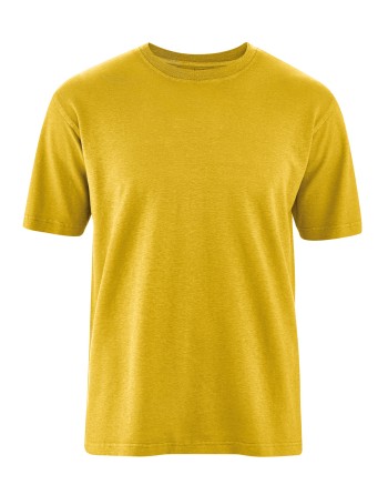 Basic T-Shirt Hanf/Biobaumwolle Casual Fit - curry [4678713691da281a3431f84386ac98cc]