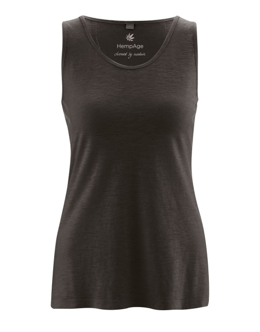 Lockeres Tank-Top Hanf/Biobaumwolle Damen Casual Fit - black [14981e0151bade1aa101eb39b0ab09cd]