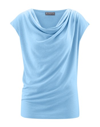 Wasserfallausschnitt Top Hanf/Biobaumwolle Normal Fit - glacier [c57b82d837b44e7d1f8beefc8e28e13d]