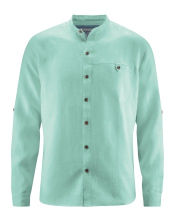 Stehkragen-Freizeithemd aus 100% reinem Hanf - Casual Fit - sage [7b29b02067b01ddb540b1153bc1ae1c2]