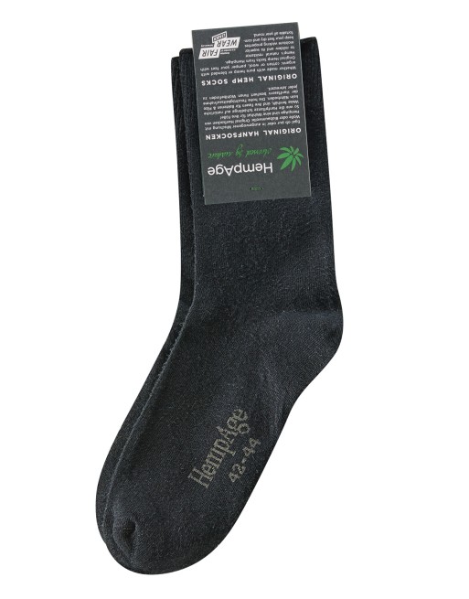 Klassische Socke aus Hanf & Bio-Baumwolle - black [bb9b9c6f37af0f500d815956e78fde8b]