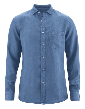 Reines 100% Hanfhemd Herren - Normal Fit - blueberry [ac0f53173cb1fbdcdc89ebfd87c4027c]