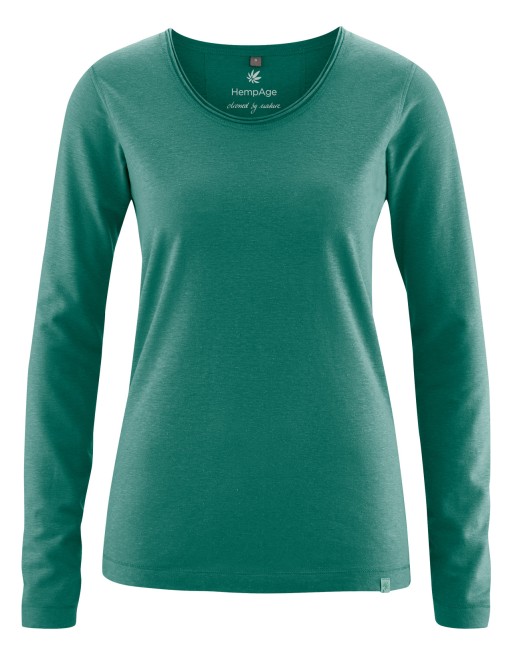 Luftiges Langarmshirt Damen Hanf/Biobaumwolle Normal Fit - jungle [9233212d879505f31256212e305185ad]