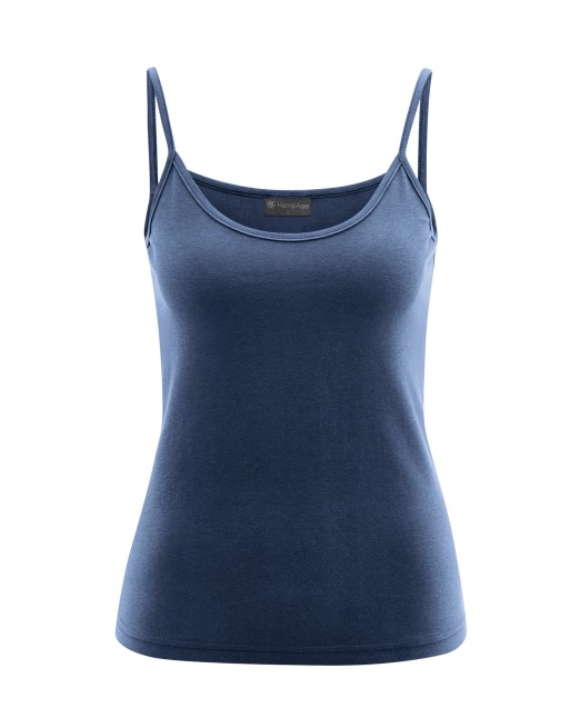 Elastisches Trägertop Hanf/Biobaumwolle Slim Fit - navy [ee288c1290a511c5b4c186e36add186a]