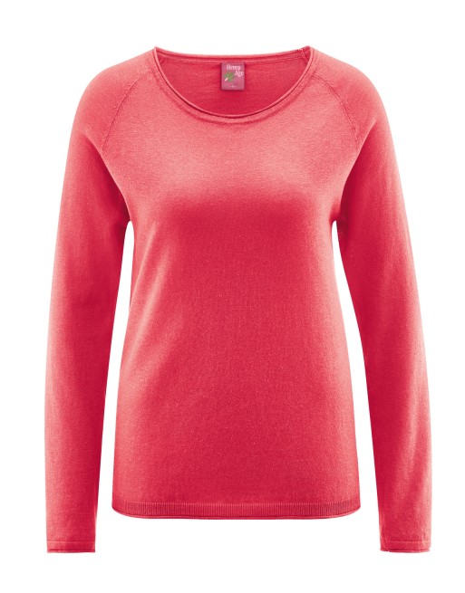 Raglan-Pullover Hanf/Biobaumwolle Normal Fit - tomato [6f54a8231e2a7dc398e0c7463d9cc1a9]