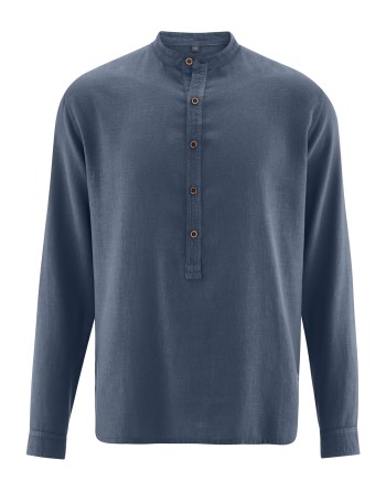 Stehkragen Schlupfhemd Hanf/Biobaumwolle Casual Fit - wintersky [8e88db2566f38782901e1a3ab15cdf23]