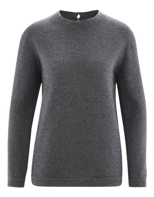 Warmer Wollpullover Hanf/Biobaumwolle Normal Fit - anthrazit [3d08f80be0f897bd3b4b3f085092c665]