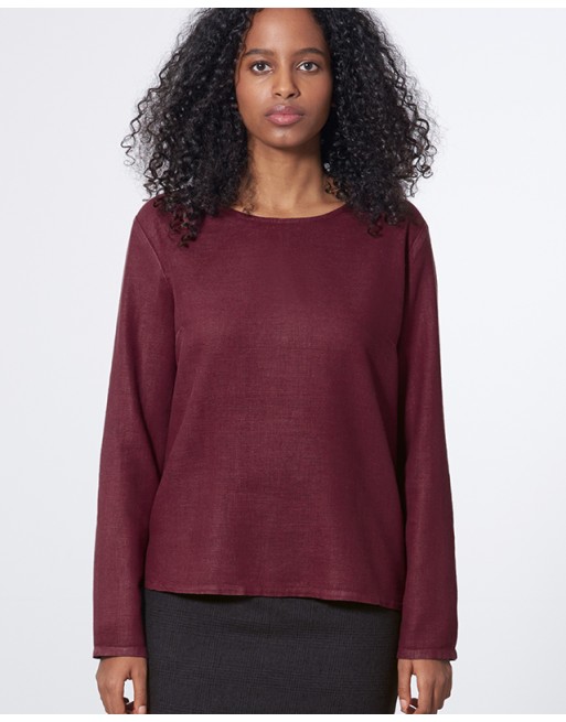 Gewebte Bluse Hanf/Biobaumwolle Normal Fit - wintersky [6d42bbe28954eb12b6f40302550d9133]