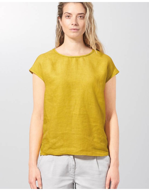 Klassische Hanfbluse aus 100% Hanf - Normal Fit - blueberry [6570b2c6d2f4bd83541d7aa78e994221]