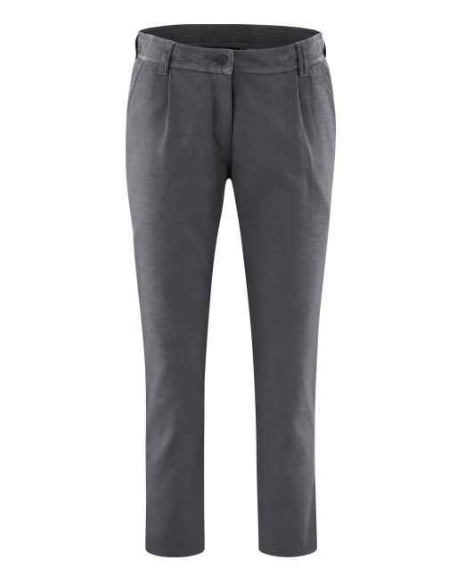 7/8 Bundfaltenhose aus Hanf/Biobaumwolle - anthrazit [626d0d7f3c56f7310d01b0107e65cf5a]