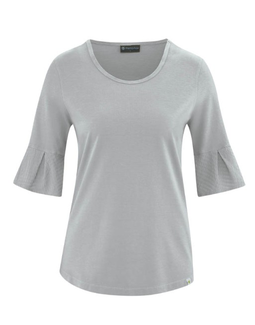 Glockenarmshirt Damen Hanf/Biobaumwolle Normal Fit - quartz [8497cbf8c62c76b7ad9a5066f3df49ed]