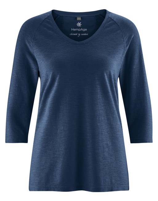 Raglanshirt mit 3/4-Arm Hanf/Biobaumwolle Casual Fit - navy [5f2fd3358fb32c20675551b05cb499c5]