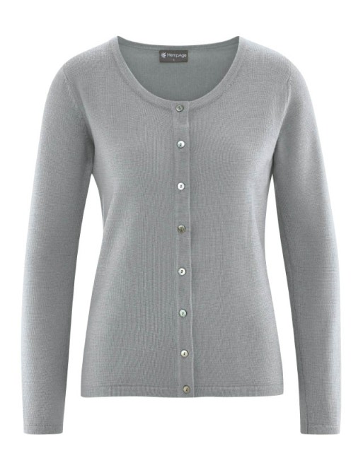 Edler Strickcardigan aus Wolle und Hanf/Biobaumwolle Normal Fit - rock [309421dce788d3eadbce425bf4e7f511]