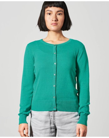 Sommerlicher Cardigan aus Hanf/Bio-Baumwolle Slim Fit - navy [6ebb77e94bd8898a2fe76a209f367ab8]