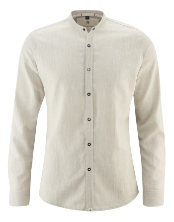 Leichtes Stehkragenhemd aus Hanf/Biobaumwolle - Slim Fit - hanf [105c5997ecee5e6dd13c8680077eaa67]