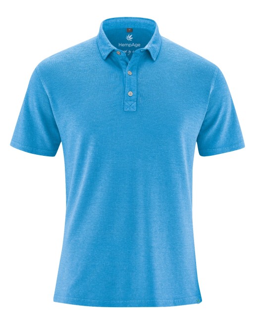 Sportliches Poloshirt aus Hanf/Biobaumwolle - Casual Fit - topaz [d02623591e1760a856fe2540fce4c19c]