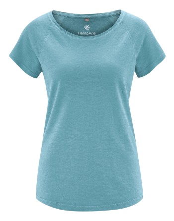 Raglan T-Shirt Hanf/Biobaumwolle Damen Normal Fit - wave [66cce2782e1cae0482937e07ad9bebd3]