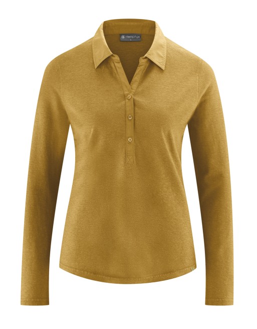 Sportliches Blusenshirt Hanf/Biobaumwolle Damen Normal Fit - peanut [dd7fb62be31c4a067f85ef5ba57db1f4]