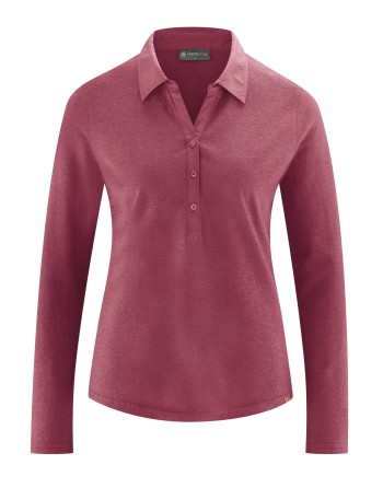 Sportliches Blusenshirt Hanf/Biobaumwolle Damen Normal Fit - tinto [550dd5fb112dd49029c8328aa02edac7]