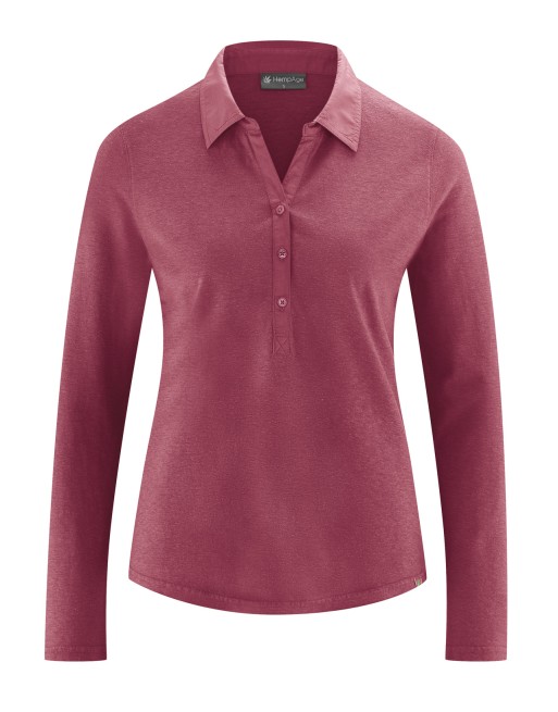 Sportliches Blusenshirt Hanf/Biobaumwolle Damen Normal Fit - tinto [550dd5fb112dd49029c8328aa02edac7]