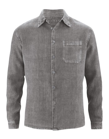 Lässiges 100% Hanf Hemd - Casual Fit - taupeC [37601fbcd8f81be57ae4ad6826502575]