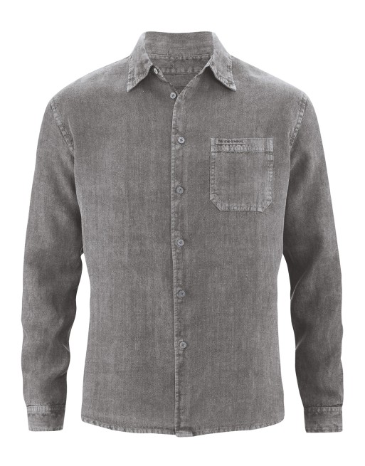 Lässiges 100% Hanf Hemd - Casual Fit - taupeC [37601fbcd8f81be57ae4ad6826502575]