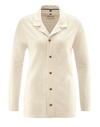 Weiches Pyjamahemd aus Hanf & Bio-Baumwolle - nature [2b77874b3ee8cb132e2a1e270662b19f]