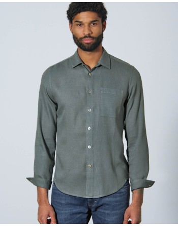 Dezentes Hemd Hanf/Biobaumwolle aus Normal Fit - navy [76a805443cc3bdfde13f55f6330176f8]