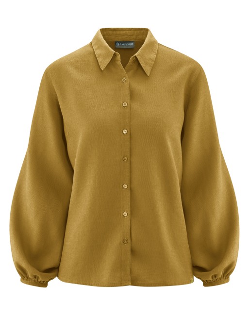 Modische Bluse aus Hanf/Biobaumwolle - Casual Fit - peanut [34cc46bcc06fffc875a9f8366a9608d4]