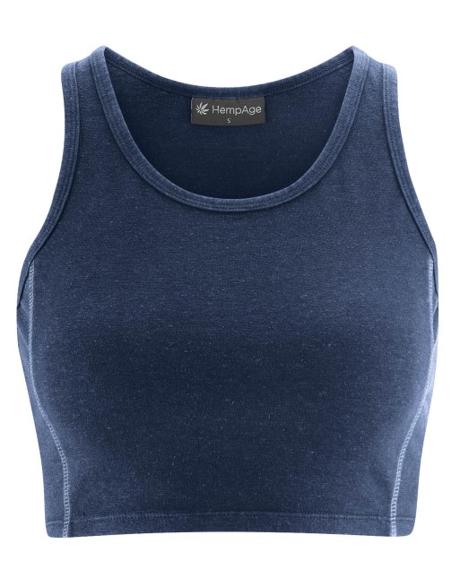 Basic Yoga-Top Hanf/Biobaumwolle Slim Fit - navy [04671e8908cfa170a339d695c2254b7e]