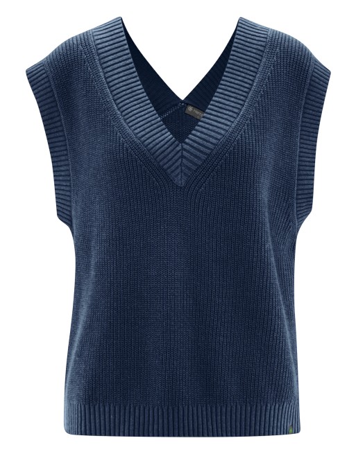 Modischer Pullunder aus Hanf/Biobaumwolle Casual Fit - navy [53fb3a070d463cf3e84e7a1cfbade2a9]