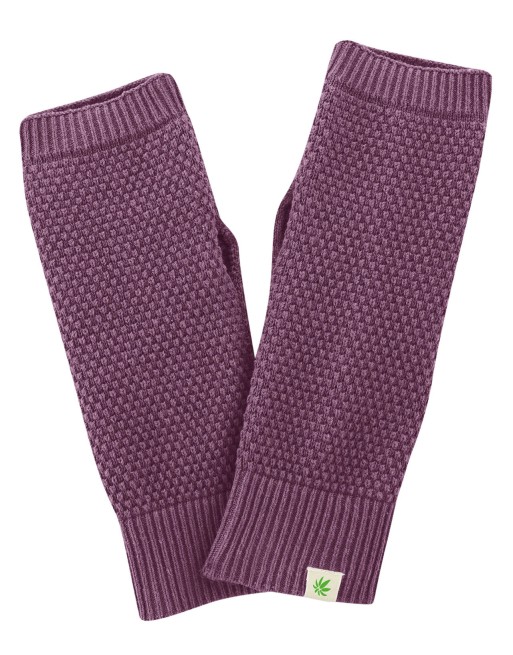 Wärmende Stulpen aus Hanf/Biobaumwolle - purple [fec93726632064832fca17af6584e32b]