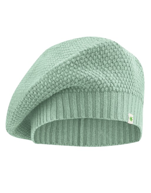 Feine Baskenmütze aus Hanf/Biobaumwolle - menta [df4f073c0fd8a09a418187bbad5551e8]