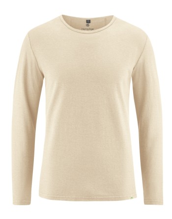 Klassisches Langarmshirt Hanf/Biobaumwolle Normal Fit - gobi [51130f7158775fd61171f9dc075529fa]