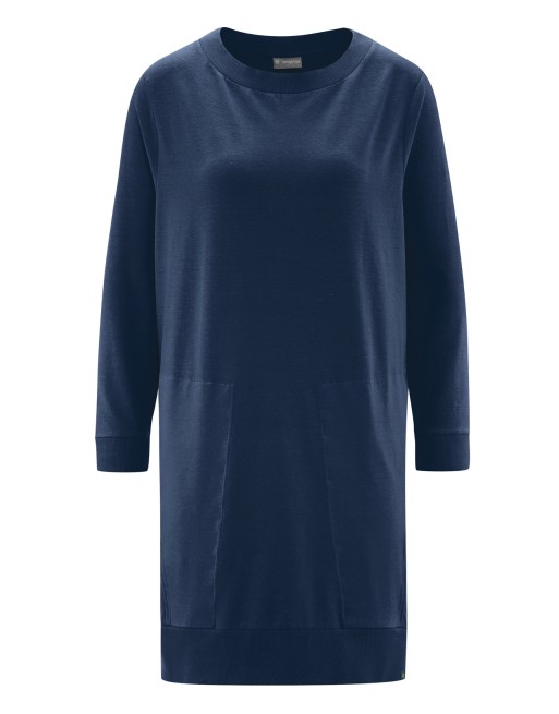 Sweatshirt Kleid Hanf/Biobaumwolle Casual Fit - navy [eda3cf0cc6b17f5d373220c3c398acb0]
