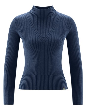 Femininer Pullover Hanf/Biobaumwolle Slim Fit - navy [266b03850e752bd983275b2a0f8149dd]