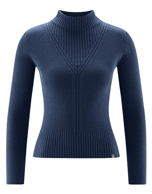 Femininer Pullover Hanf/Biobaumwolle Slim Fit - navy [266b03850e752bd983275b2a0f8149dd]