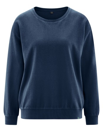 Basic Sweatshirt Hanf/Biobaumwolle Casual Fit - navy [5b783fb2719fa4baf69f4f85d095e642]