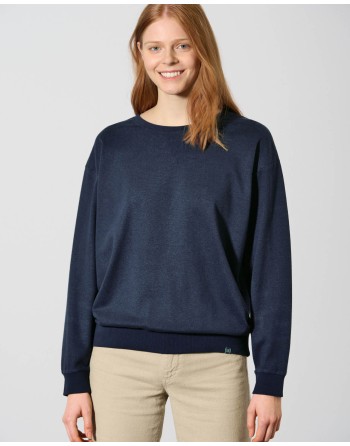 Basic Sweatshirt Hanf/Biobaumwolle Casual Fit - navy [5849c0fdbaeb3d1ae07bcf2ef054467f]