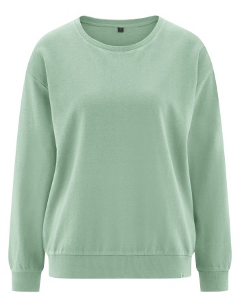 Basic Sweatshirt Hanf/Biobaumwolle Casual Fit - menta [fde26851e00b330e6ba262b5852738e1]