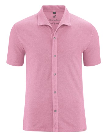 Jersey Pique Hemd Hanf/Biobaumwolle Normal Fit - rose [f25f87b524a883f2cb49c12443f63ec2]