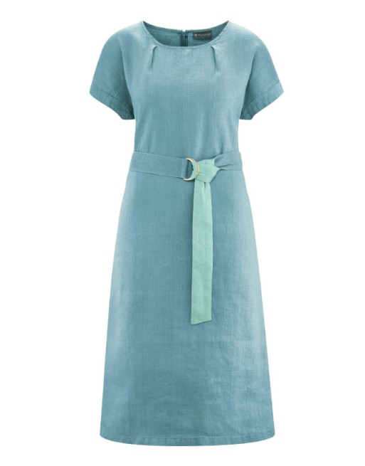 Zeitloses Midikleid aus Hanf/Biobaumwolle - Normal Fit - wave [d1f6e25b6bab91f6d417a8cbdff8408d]
