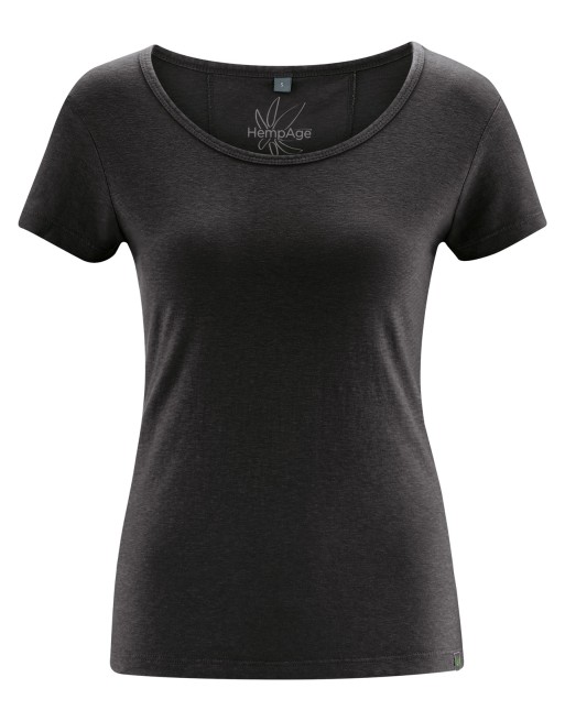 THC Exklusiv Damen T-Shirt aus Hanf & Bio-Baumwolle Normal Fit - black [b8ca3a212fc13ae8a27ead9c6fe5b471]