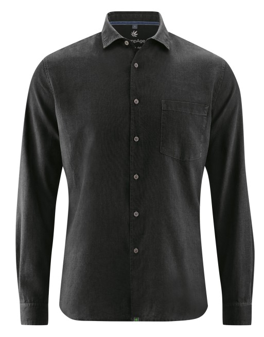 Edles Business Hemd Hanf/Biobaumwolle - Normal Fit - black [20b7fd3aa42dd47f67a184ee0f615e94]
