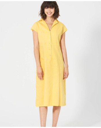 Schlichtes Hemdblusenkleid Hanf/Biobaumwolle Normal Fit - navy [841796969aa3bf47d33dfc3b12a0313e]