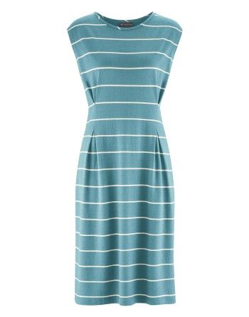 Gestreiftes Kleid aus Hanf/Biobaumwolle - Normal Fit - wave [d93e28f8ef42ac57404806c3e60ee059]
